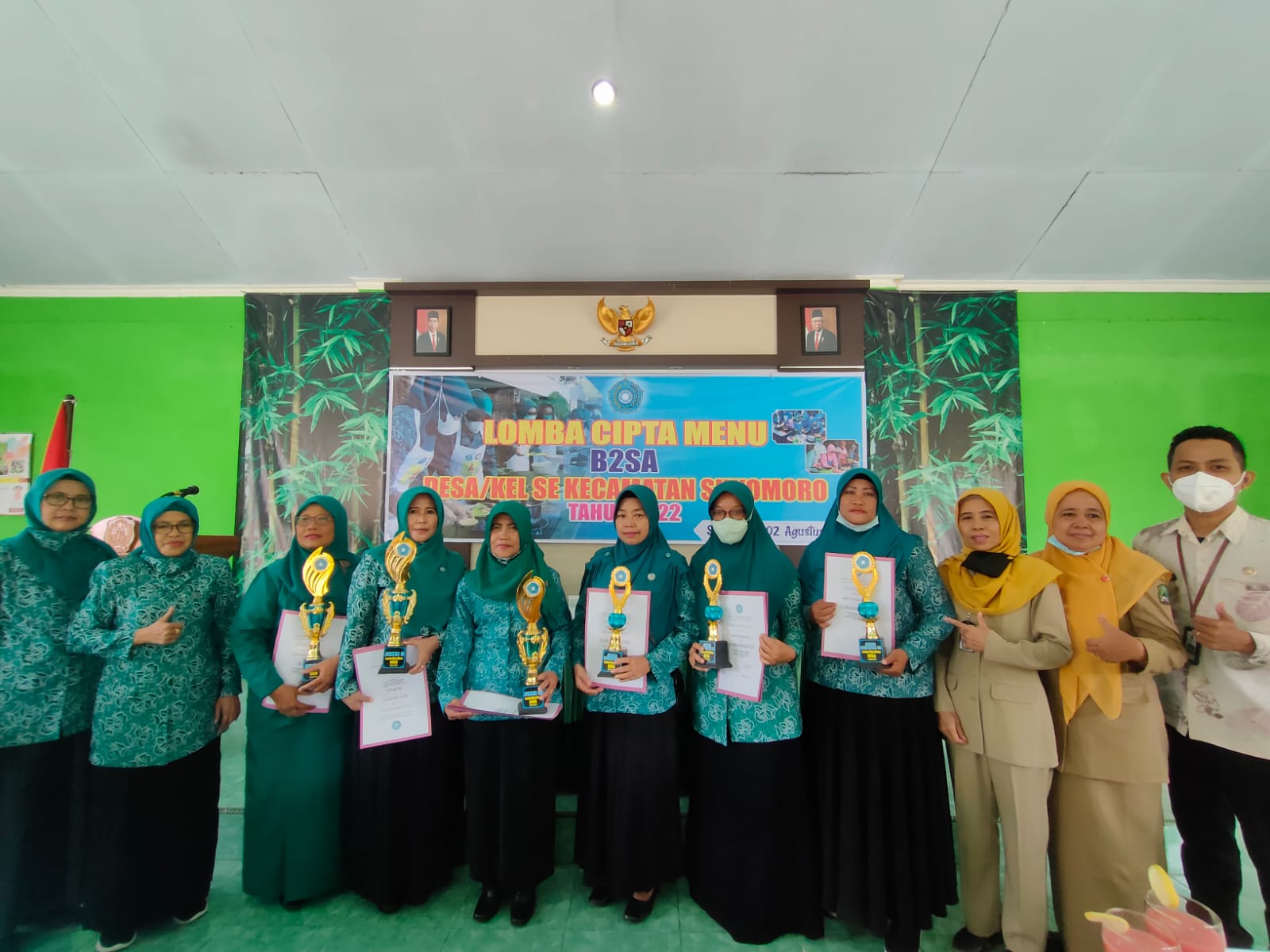 Kegiatan Program Kerja Lomba cipta menu B2SA Desa/Kelurahan Kecamatan Sukomoro tanggal 2 Agustus tahun 2022 di Pendopo Kecamatan Sukomoro